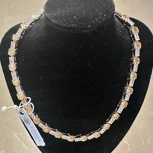 Atterri Elegant Gold and Silver with brilliance accent Necklace